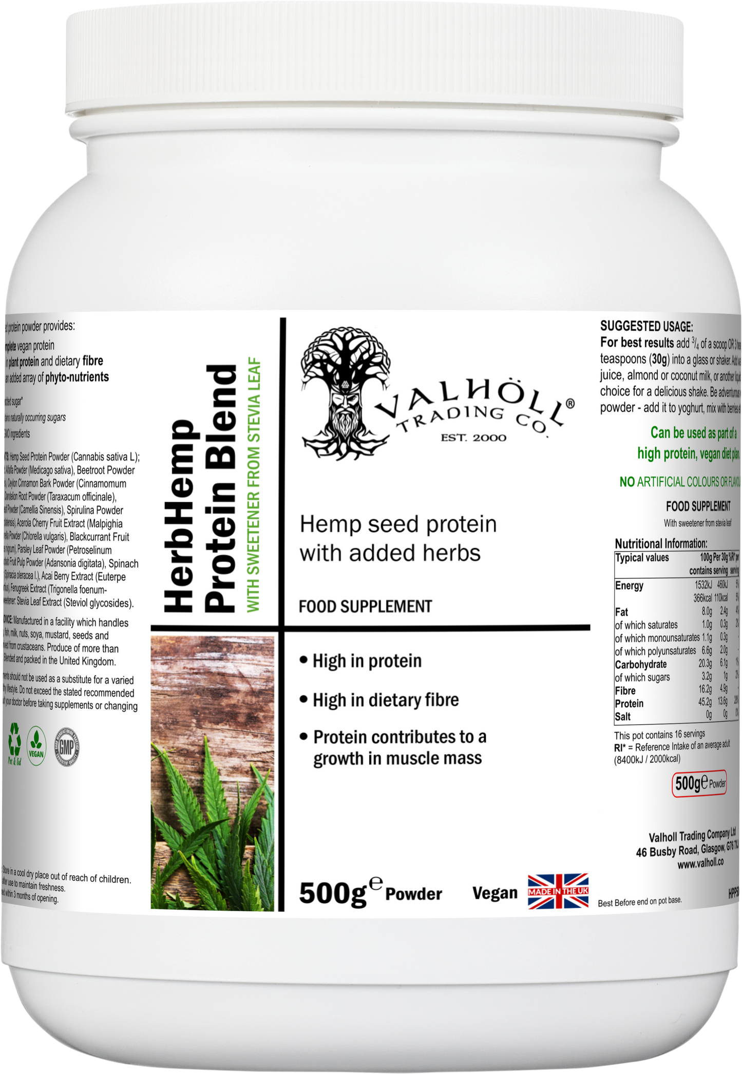 Herb Hemp Protein Blend