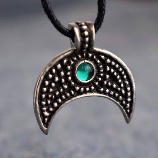 Lunular Replica Viking Age Pendant - Green